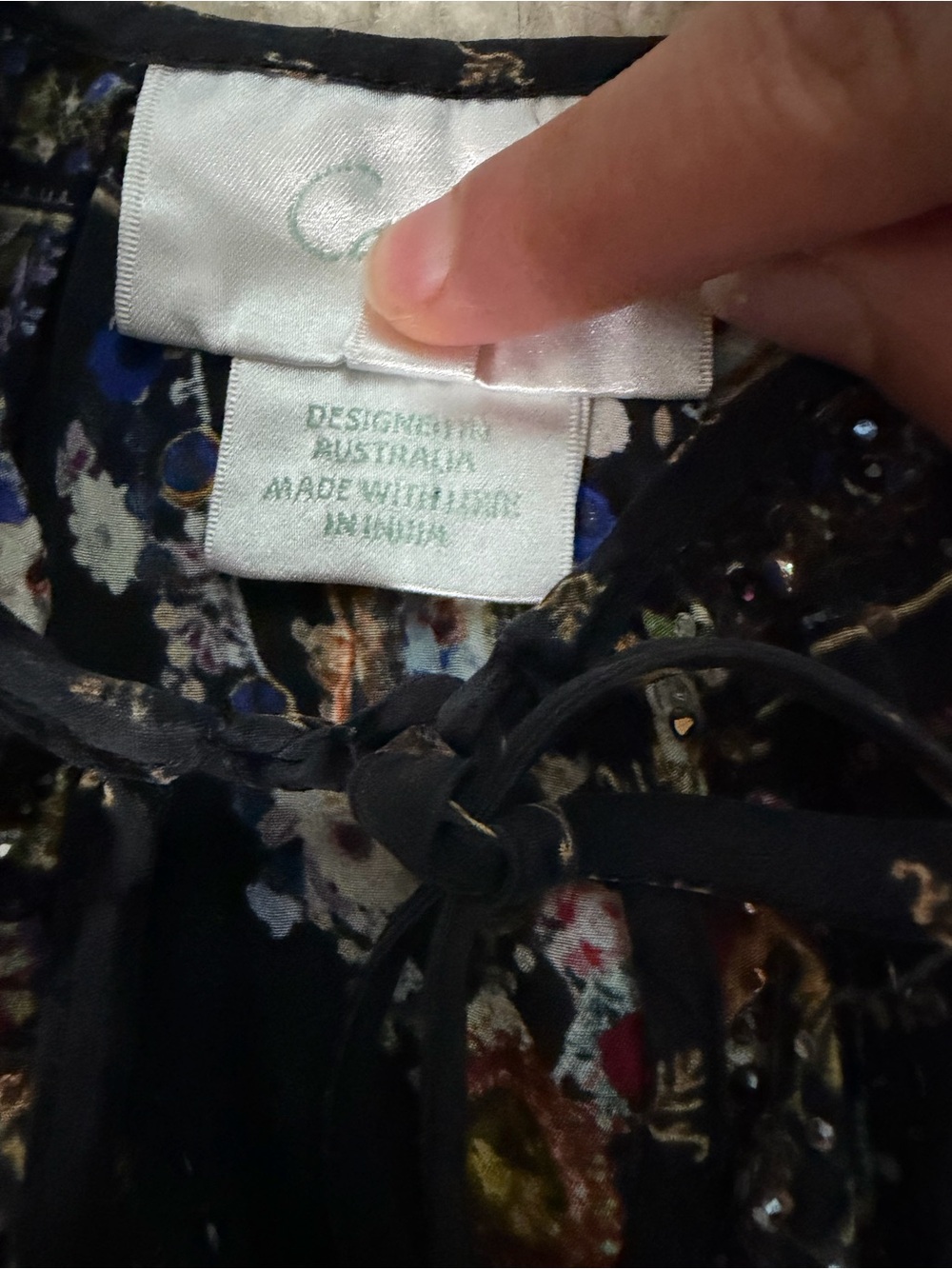 Camilla Black Silk Maxi Dress with Front Tie Details - Picture 8 of 10